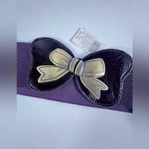 Vintage wet seal purple bow clip belt size S/M